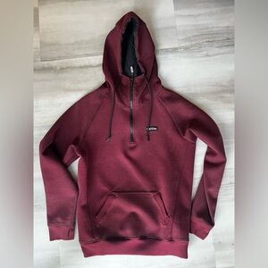 Flag Nor Fail Pullover Half-Zip Maroon Hoodie